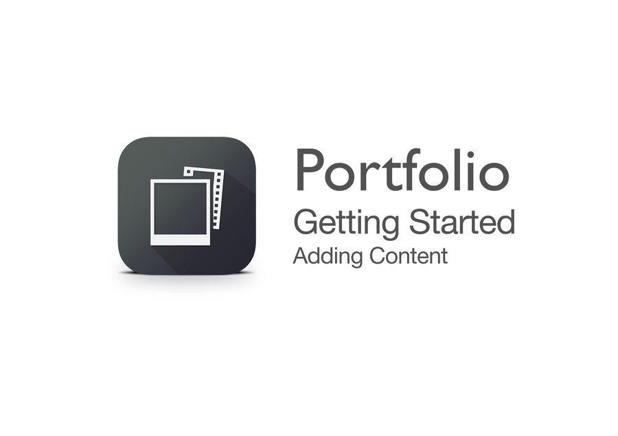 Splash screen from Portfolio's Getting Started video