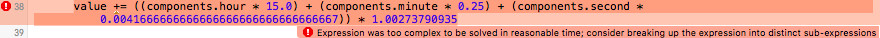 Swift "Expression was too complex to be solved in reasonable time" error