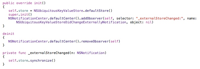 Screenshot of some Swift code