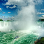 Horseshoe Falls - Photo of Horseshoe Falls on the Niagara river with the Maid of the Mist in the water