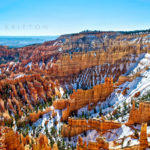 Bryce - Photo of Bryce Canyon covered in snow during the winter